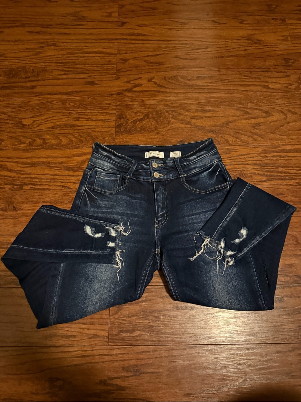 KanCan Dark Blue Distressed Skinny Jeans